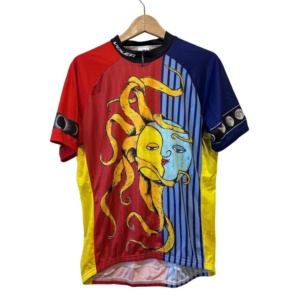 Voler Cycling Jersey XL RARE Sun Moon Celestial Airies Micro Raglan Bike Shirt